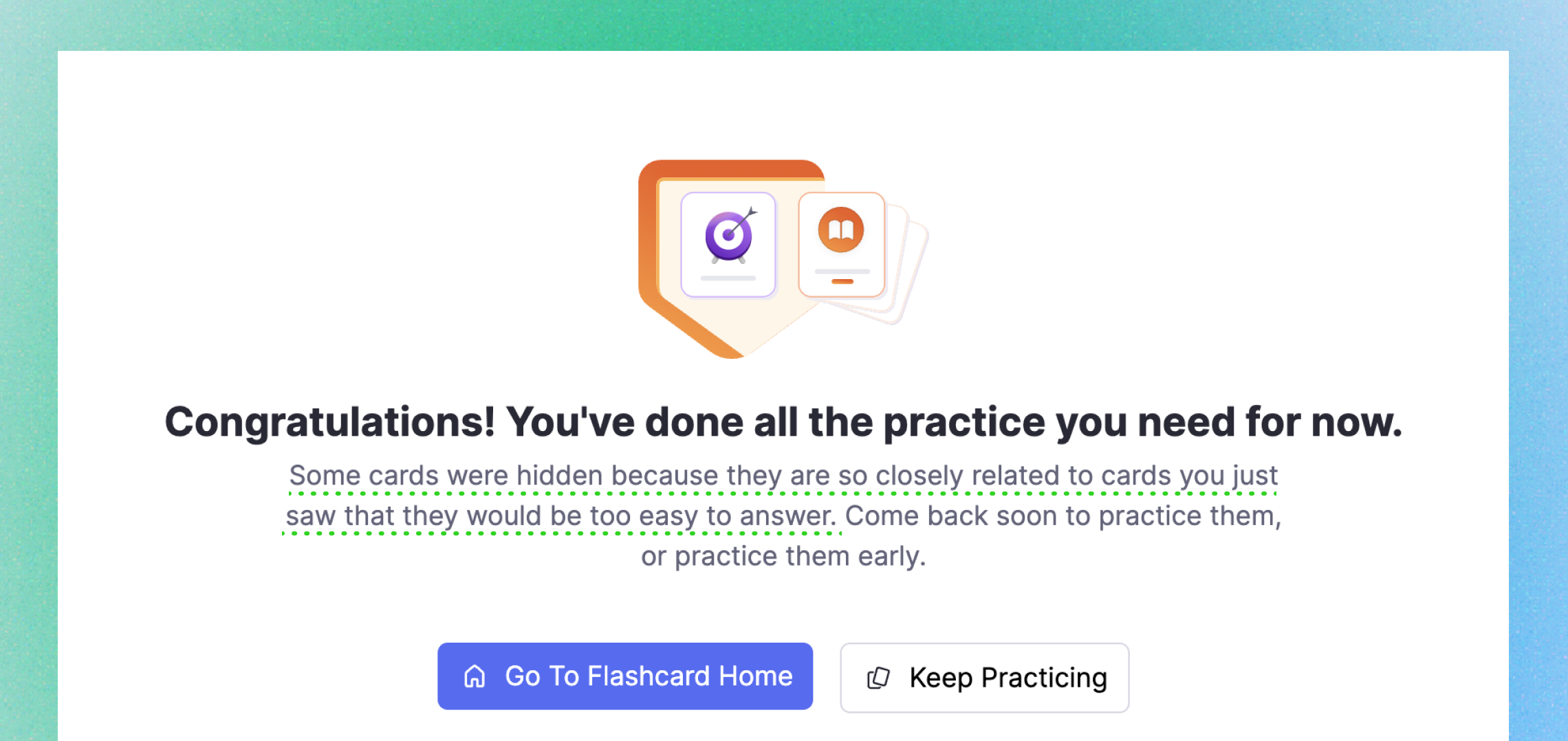 Queue spoiler protection pushing related cards into the future