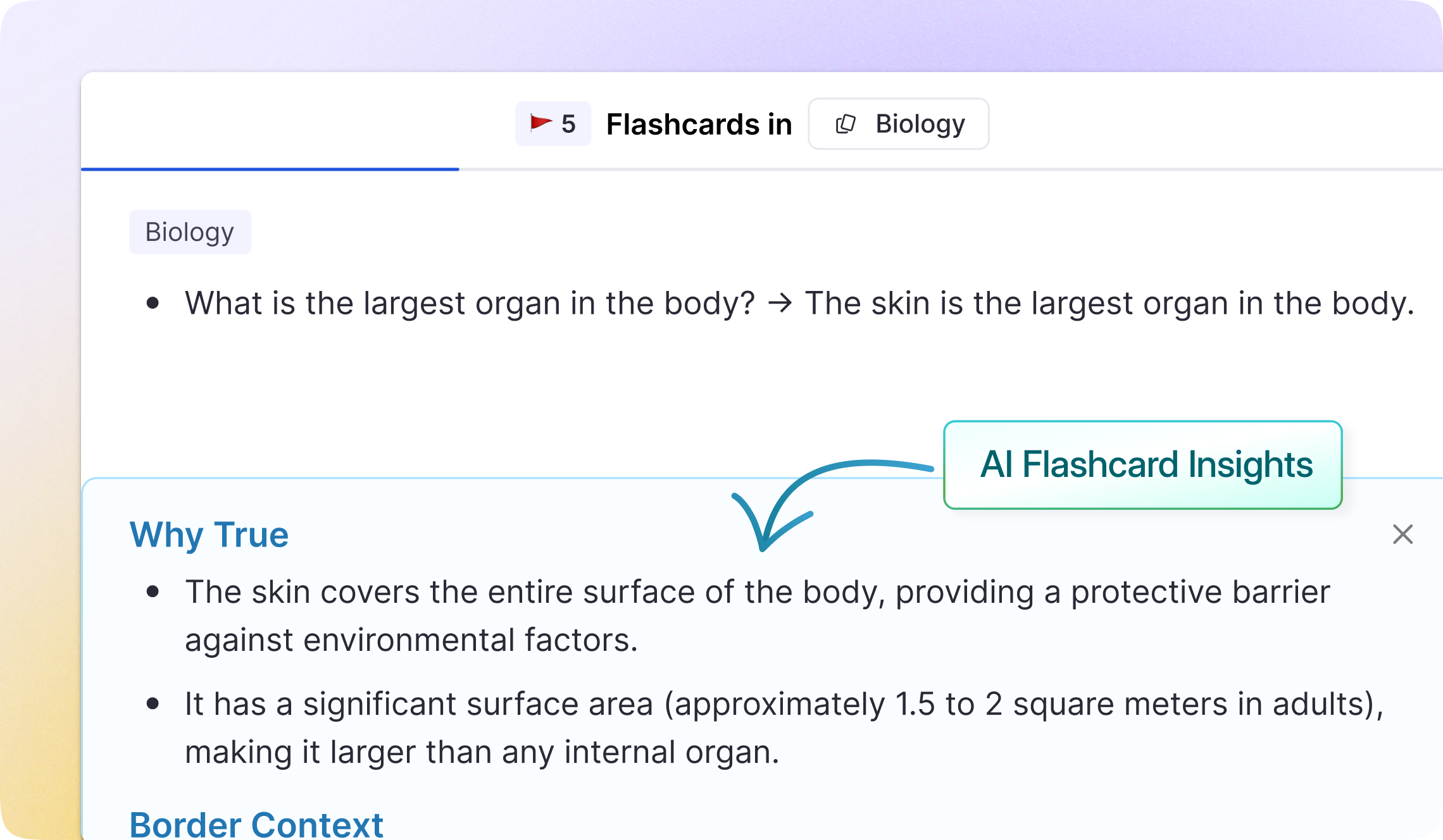 Explanations on Your Cards