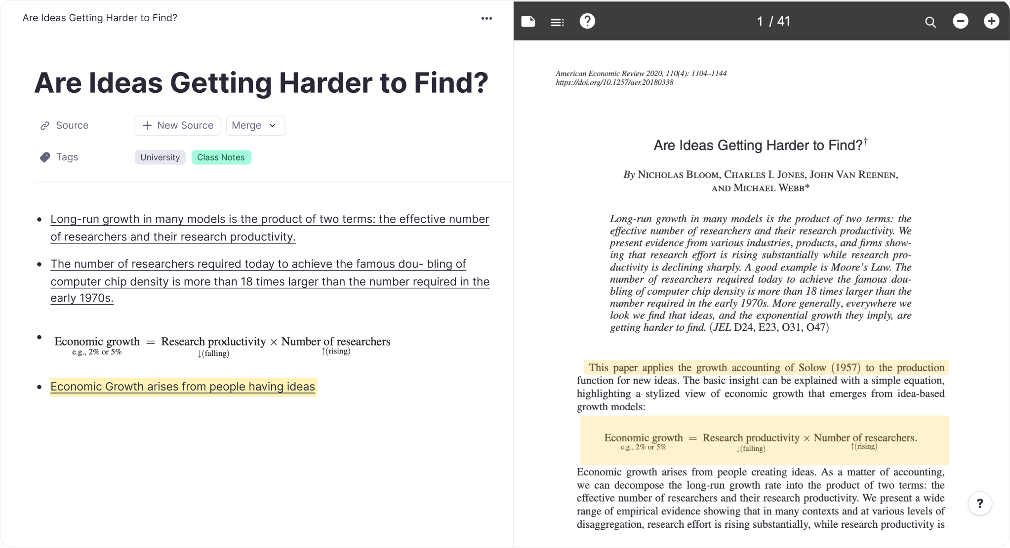 2. Annotate & take notes Screenshot