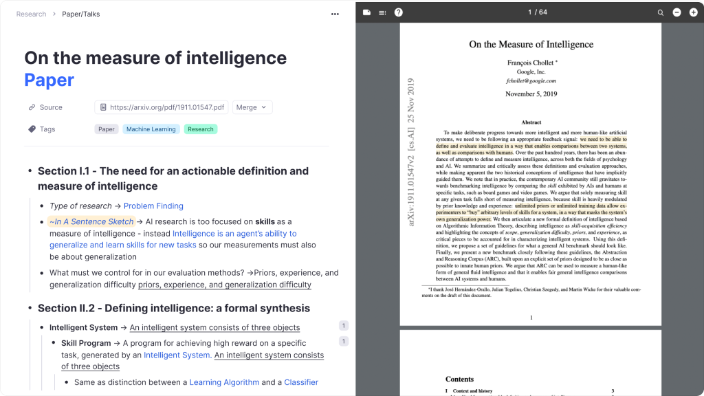 RemNote with multiple tabs showing different documents