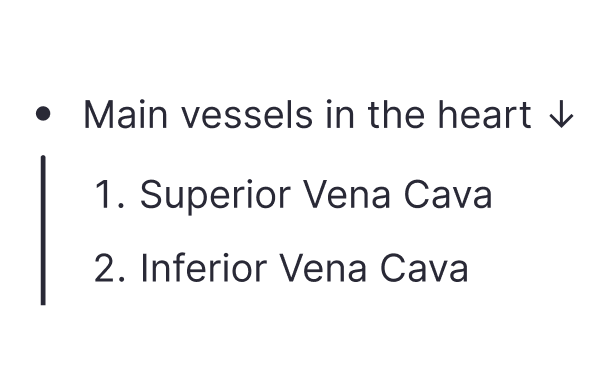 Science flashcard with numbered list answers